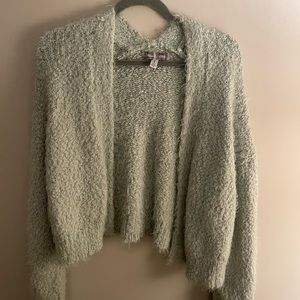 Urban outfitters mint fuzzy cardigan